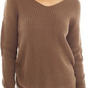 Cozy Brown Knit Sweater